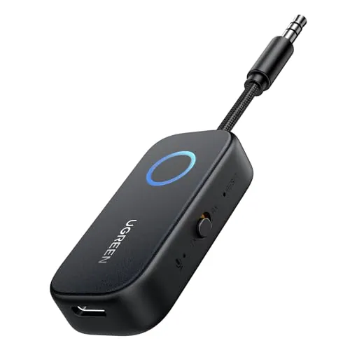 UGREEN aptX Adaptador Bluetooth 2 en 1 Transmisor Receptor 5.3 Audio Jack 3,5mm para TV Coche Altavoz Auriculares Amplificador Móvil PC