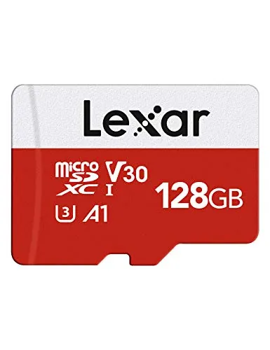 Lexar Tarjeta Micro SD De 128 GB con Adaptador, hasta 100 MB/s