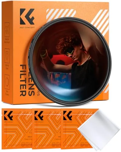 K&F Concept Nano-Bacis Espiral Halo Filtro de Efecto, Filtro Prisma de Efectos Especial de Vidrio Óptico con 3 Paños de Limpieza