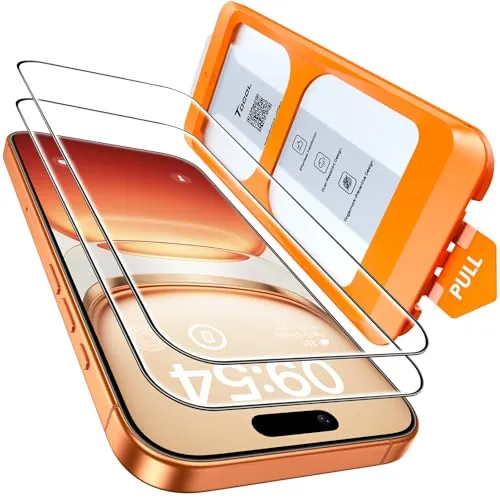 TOCOL Protector Pantalla para iPhone 16 Pro, Sin Burbujas