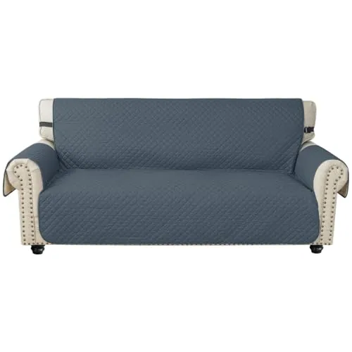 Ystyle Funda Cubre Sofa 3 Plazas, Azul Gris | Fundas Sofa Verano, Protector Sofa para Gatos Arañazo y Perros Mascotas, Fundas para Sofa Antideslizante Antimanchas Lavable