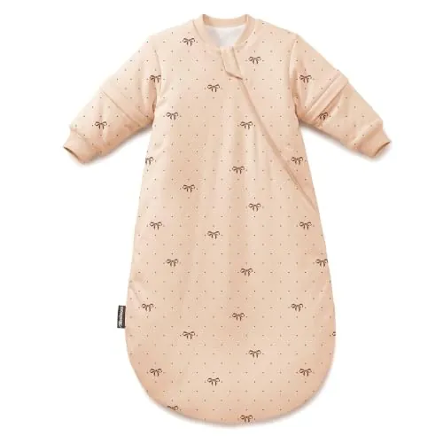 Mosebears Saco Dormir Bebe Invierno TOG 2.5 con Mangas Desmontables,Khaki, 14-24 Meses