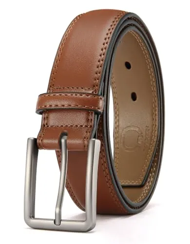 CHAOREN Cinturones Hombre Cuero, Cinturon Hombre 35mm Negocios y Informales | Hebilla Resisten, Cuero Premium, Formal Vestir, Informal Vaqueros, Embalaje Regalo, Estilo Clásico, Uso Diario, Ajuste Cómodo
