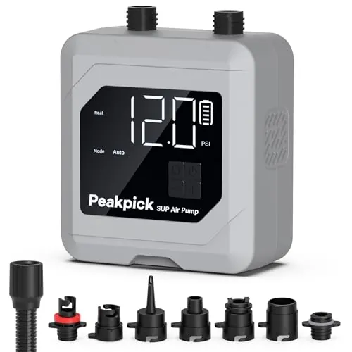 Peakpick Bomba Eléctrica Sup 20 PSI Batería 38,48Wh Recargable Auto Stop