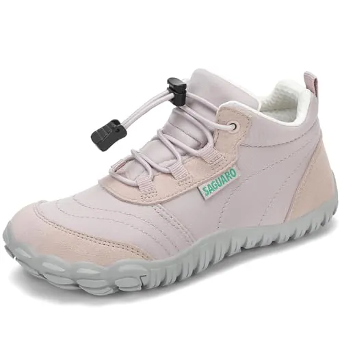 SAGUARO Zapatillas Descalzas Niños Ligeras Transpirable Zapatos de Trekking Barefoot Minimalistas Sneakers Gr.34