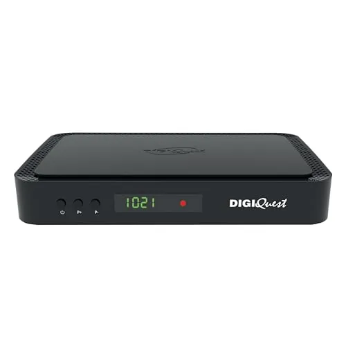 DIGIQUEST Decodificador tivùsat Combo 4K Q90 | Receptor satélite HbbTV, Doble sintonizador | Grabador de vídeo y Timeshift | Mediaplayer, Mando a Distancia 2 en 1 | Smartcard tivùsat incluida | Negro