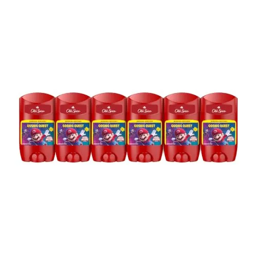 Old Spice Super Mario Galaxy Desodorante en Barra para Hombre, 6x50ml | Edición Especial Super Mario Galaxy, Frescura Durante 24 Horas, Fragancia Duradera