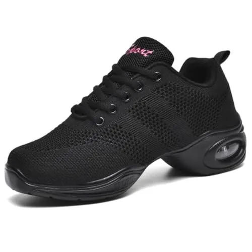Hixingo Zapatillas de Danza Jazz para Mujeres, Zapatos de Baile Negro