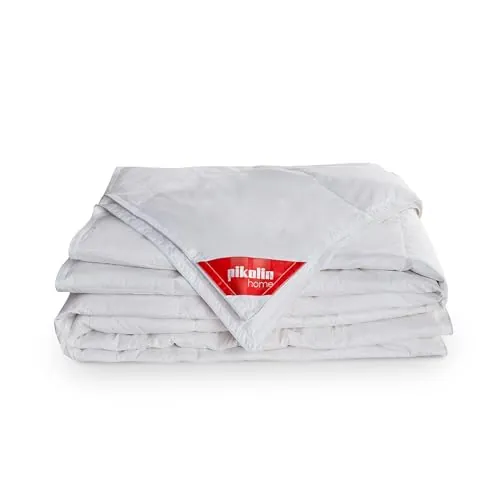 PIKOLIN Home - Edredón Nórdico Duo 92% Plumón de 120 y 160 gr | Cama 150/160 | 240x220 | 4 Estaciones | Tejido de Algodón | Unión Mediante Corchetes