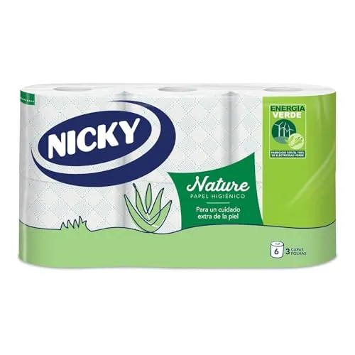 Nicky Nature, 6 Rollos de Papel Higiénico, 3 Capas