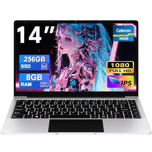 bvate 2026 Ordenador Portátil 14 Pulgadas hasta 2,8 GHz Celeron 256GB SSD