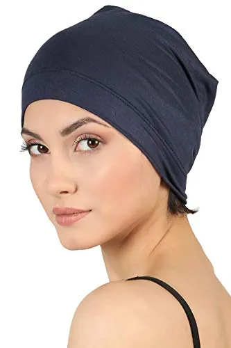 Deresina Gorro de Quimioterapia de Bambu para Mujeres y Hombres – Ultrasuave, Ligero y Transpirable, Ideal para Alopecia y Caida del Cabello, Todo el Ano (Dril - Talla única)