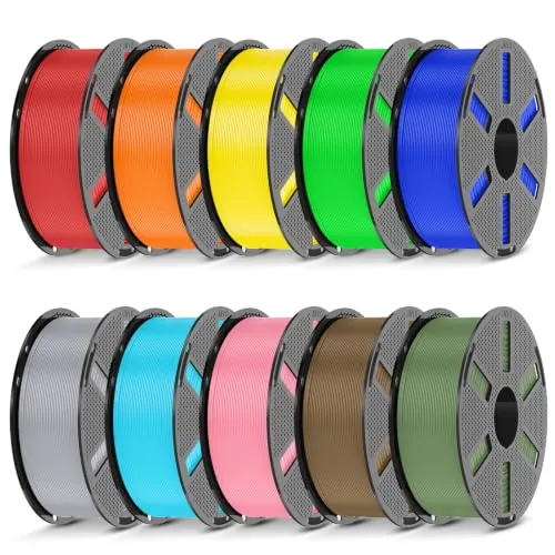 JAYO Multicolor PETG Filamento Set A 1.75mm 11kg 10-Pack, Alta Tenacidad
