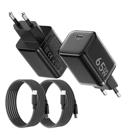 2Pack Cargadores USB C 65W, Carga Rápida PD3.0 PPS GaNII