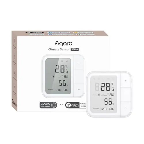 Aqara Termostato de Habitación Inalámbrico W100, Thread/Zigbee