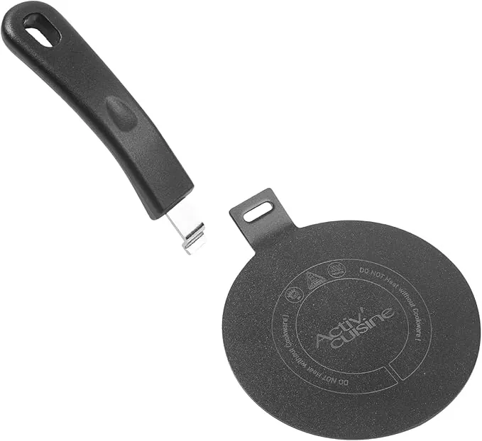 ACTIV CUISINE Adaptador de inducción de disco placa de 14 cm de difusión de calor de acero inoxidable, difusor de inducción Moka para utilizar cafeteras y utensilios de cocina, Negro