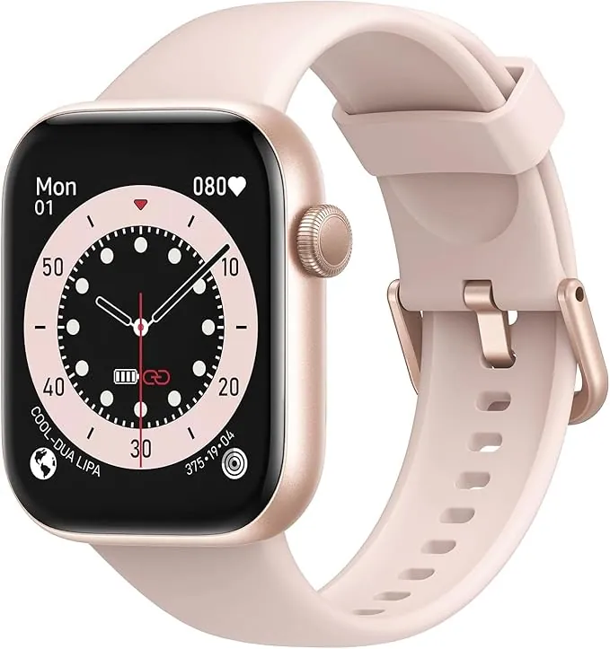 AcclaFit Reloj Inteligente Mujer Hombre, 1.85" Smartwatch con Llamadas Bluetooth, 140+ Modos Deportivos con SpO2/Pulsómetro/Monitor de Sueño/Podómetro, Impermeable IP68 para Android iOS Pink