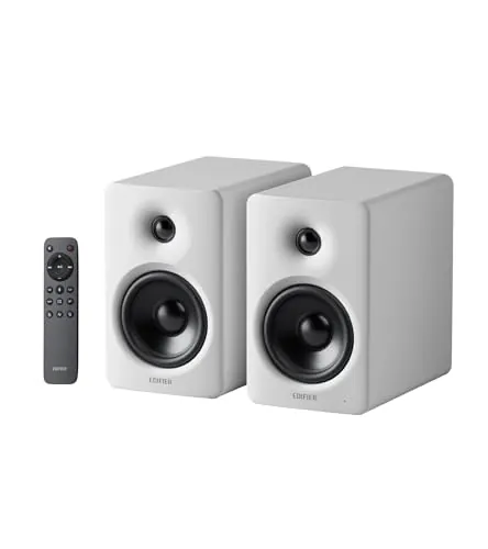Edifier M90 Altavoces de Estantería con 100W RMS & Hi-Res LDAC，Blanco