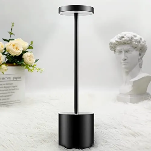 Hapfish Lampara de Mesa LED Recargable, 5000mAh con Bateria, Regulable