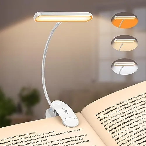 Gritin 19 LED Luz de Lectura, 360° Flexible Ajustable Lámpara de Lectura