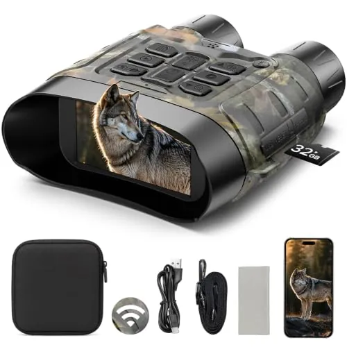Binoculares 4K Visión Nocturna Full Color – 112MP Zoom 18X