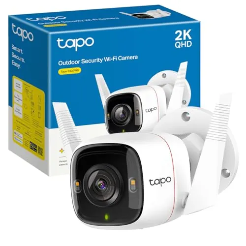 Tapo C320WS - Cámara de Vigilancia WiFi Exterior, 2K QHD, Detección IA