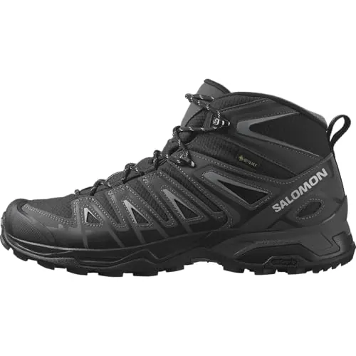 Salomon X Ultra Pioneer Mid Gore-Tex Zapatillas de Senderismo para Hombre, Cualquier clima, Sujeción del pie segura, Estabilidad y amortiguación, Black, 42