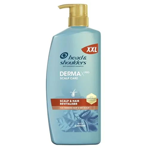H&S DermaXPro Champú Anticaspa, Anticaída con Cafeína, 800ml