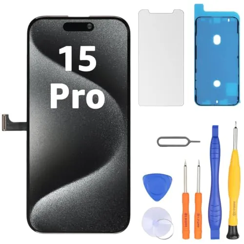 LL TRADER Pantalla para iPhone 15 Pro LCD 6.1" y Kit de Reparación