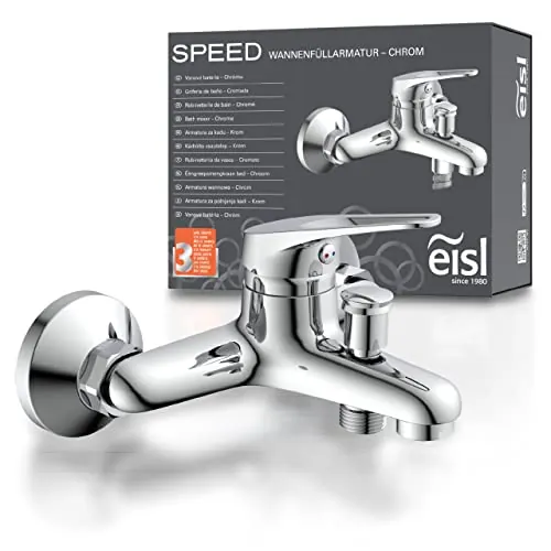 EISL NI023SCR Mezclador de bañera, grifo mezclador para bañera, mezclador monomando para baño, cromo