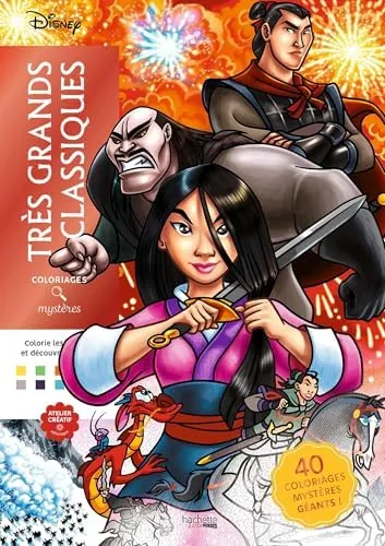 Coloriages mystères Disney très grands classiques: Colorie les chiffres et découvre l'image