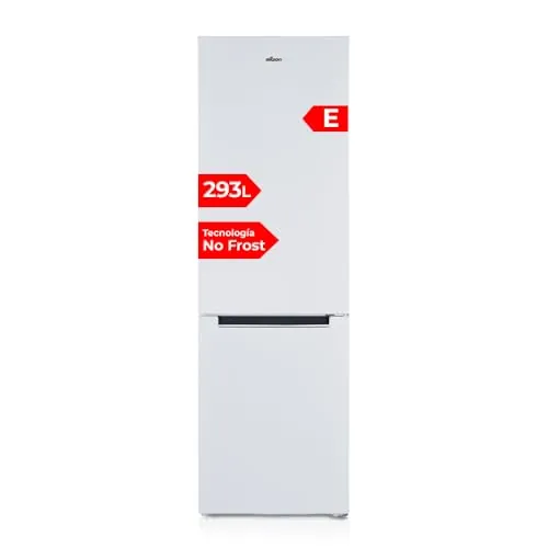 Nilson Frigorífico Combi Blanco, 2 Puertas. NC185600ENF, Capacidad 293 L, No Frost, Multi Air Flow, Bajo Nivel Sonoro, Puerta Reversible, Clasificación Energética E