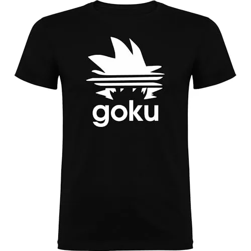 Traineando - Camiseta Dragon Hombre - Camiseta Gku Hombre - Regalo Frikis - 100% Algodón Cuello Redondo.(FR/ES, Letras, XL, Regular, Regular, 1, Negro)