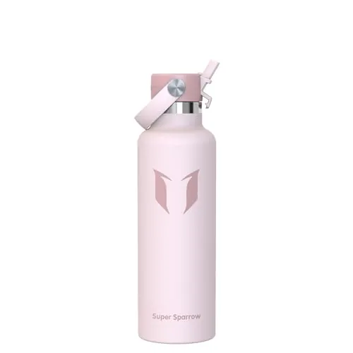 Sparrow Botella Agua Acero Inoxidable 750ml FlipFlow Botella Termica Pajita