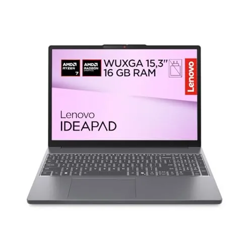 Lenovo IdeaPad Slim 3 Gen 10 – Ordenador Portátil 15.3" WUXGA (AMD Ryzen 7 170, 16 GB RAM, 1 TB SSD, Wi-Fi 6, USB-C, Windows 11 Home) Teclado QWERTY Español - Gris Luna
