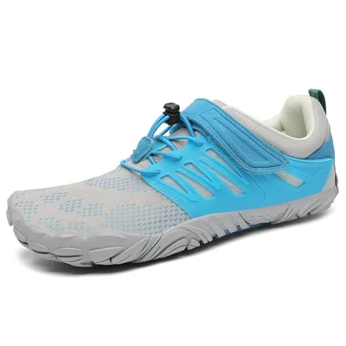 SAGUARO Zapatillas Barefoot Hombre Mujer Zapatillas Minimalistas Zapatos Barefoot Calzado Minimalistas Zapatillas de Trail Running Barefoot Shoes para Zero Drop Suela Capri Blue,Gr.37