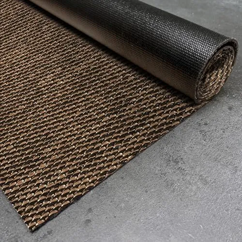 STORESDECO Alfombra vinílica de Tejido Trenzado Premium de Alta Gama. Lavable Antideslizante y extraplana. Materiales Resistentes de máxima Calidad Color Bronce 200 x 290 cm