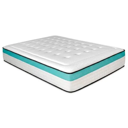 Duérmete Online - Colchón Viscoelástico Bio MAX Premium con Viscogel, Firme y Confortable, Grosor 24cm, Antiácaros, Antibacterias e Hipoalergénico, 140 x 200