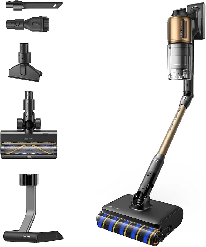 DREAME Z30 Pro Aqua-A Aspiradora Sin Cable, Limpieza en Seco y Húmedo, Autolimpieza y Secado con Aire Caliente, Tubo Plegable en 90°, Corte de Pelo Antienredo, Succión de 855 W, 28.000 Pa, Sin Cable