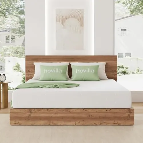 Novilla Colchón Viscoelástico 90x200cm, Espuma de Gel con Memoria, Firmeza Media Firme, Cómodo y Transpirable, Funda Extraíble y Lavable, Certificado Oeko-Tex, Altura 18 cm