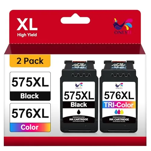 ONLYU 575XL 576XL Cartuchos compatibles Negro y Color para Canon 575 576