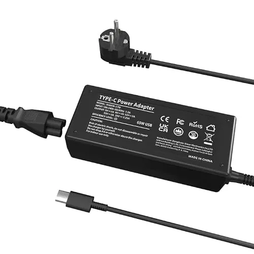 65W 45W Cargador Portátil Tipo C Ordenador PC USB C Adaptador