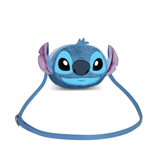 Disney Lilo y Stitch Heart-Mini Bolso Bandolera Plush, Azul