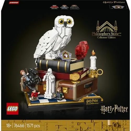 LEGO Harry Potter Piedra Filosofal: Edición para Coleccionistas 76466 | Set para adultos, maqueta de escena de película con figura de Hedwig y 3 minifiguras, regalo de cumpleaños, 1571 piezas