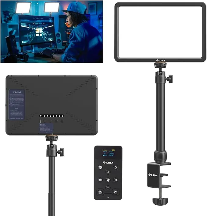 Luz de vídeo LED ULANZI K20 Key Light, Panel LED Profesional para Estudio con 600 lúmenes y 10W, Luz de vídeo de 11" regulable (2500K-9000K), para Youtube/Transmisión en Directo