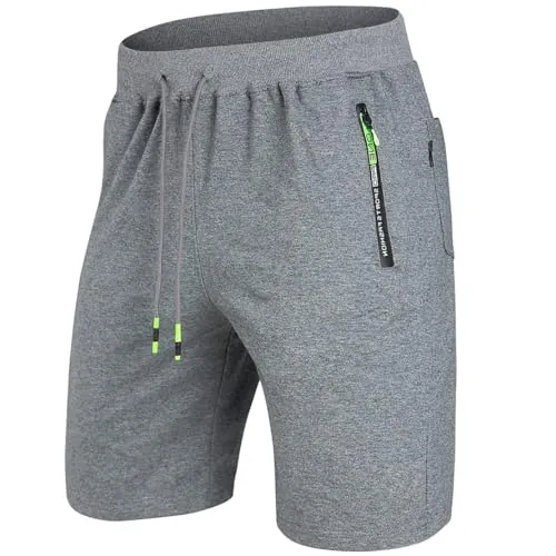 ZOXOZ Verano Pantalón Corto Hombre Shorts Bolsillos Laterales Pantalon Corto Hombre Deporte Algodon Pantalones Cortos Hombre Gris XL