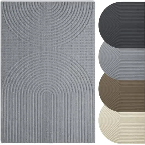 Twinzen - Felpudo Entrada Casa Exterior e Interior Oeko-Tex - 60x90cm - Felpudo Antideslizante, Lavable a Máquina y Absorbente, Gris