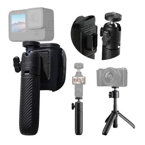 ULANZI MT88 Mini Trípode de Viaje Portátil con Tornillo de 1/4'', Trípode para Vlogging con Cierre de Velcro - Compatible con Sony ZV1/RX100 VII/RX1R II, Canon G7X Mark, Fujifilm X100V, Leica Q2