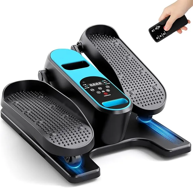 Dripex Mini Eliptica Electrica, Pedaleador Electrico Silencioso con 12 Niveles y 6 Programas, Panel LCD y Control Remoto, Elipticas Fitness Casa Compacta y Portátil