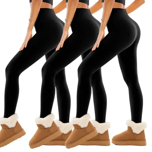 SINOPHANT Mallas Termicos Pantalones Mujer Invierno 3 Negro SM | Leggins Cintura Alta Pantalon Forro Pola Leggings Térmicos Deporte Forro Polar Ropa